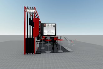 3d exhibition booth, stand, and exhibition booth backdrop