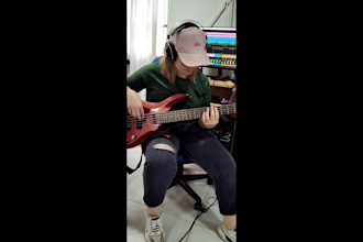 musician, record electric bass