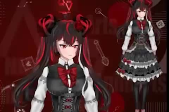 do live2d vtuber avatar animation custom anime art character model