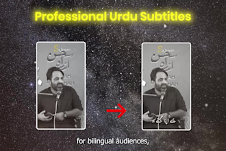add accurate subtitles and captions to your videos in english and urdu