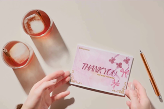 design an editable canva thank you card for print and digital use