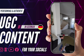create authentic ugc videos in german for you