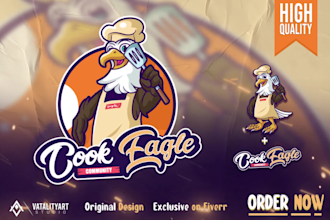 design a cute bird logo parrot, eagle, macaws, lovebird, budgie