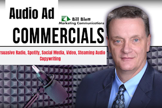 write persuasive radio streaming online audio commercial ad copy