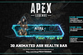 design apex legends animated health bar