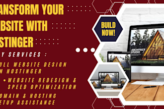 create and redesign a stunning hostinger wordpress website