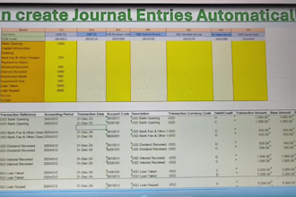 convert excel data into journal entries using automated templates