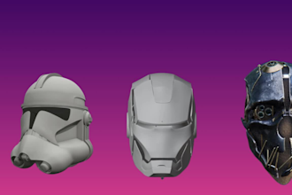 create amazing 3d masks 3d helmets cosplay weapons for printing