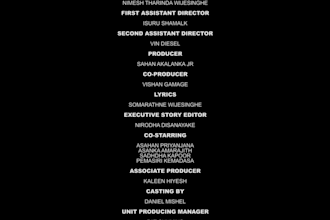 create rolling credit for your film or video