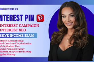 setup high converting SEO optimize pinterest pin and board ads campaign