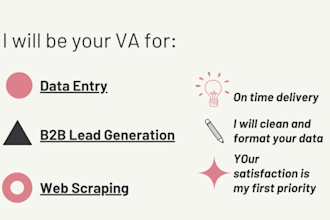 be your reliable VA for b2b lead generation and data entry
