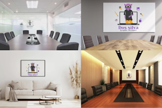 create zoom virtual background HD with your logo 3d