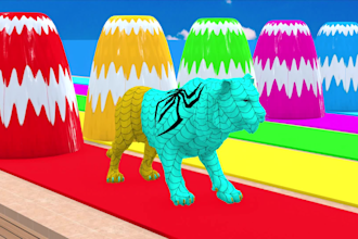 create best animal crossing fountain cartoon and 3d animation video for kids