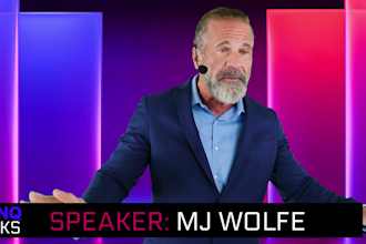 talk about your business or product on a convention stage