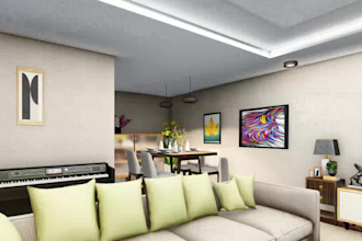 remodel 3d kitchen and interior design with realistic render