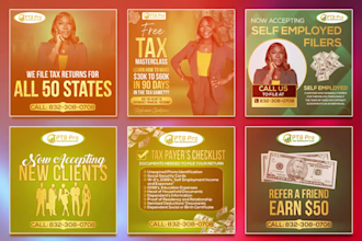 design unique tax flyer for your business