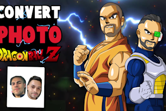 cartoon dragon ball base on your photo