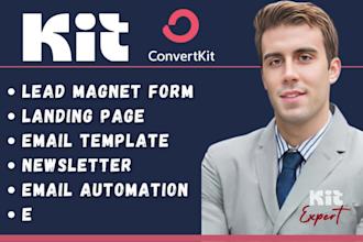 be your kit expert, convertkit landing page, email template, email automation