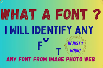 identify or find fonts in images within 1 hour