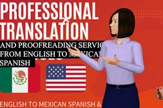 translate english to mexican spanish professionally