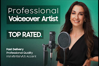 professionally record a female voice over in 24 hours