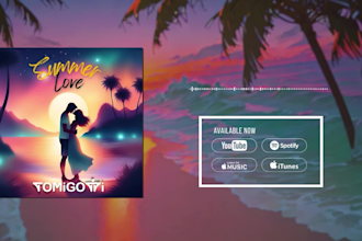 create a minimalistic 4k music visualizer