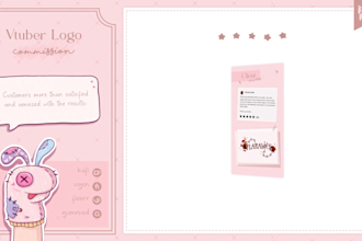 design and animate cute logo for vtuber and streamers