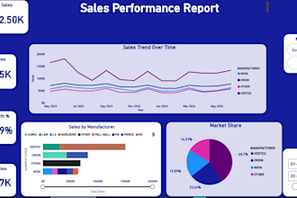 create power bi or tableau dashboards and business reports