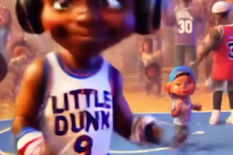 create a custom birthday rap video for kids featuring little dunk