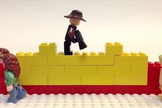 make this awesome lego stop motion video animation with your text and logo