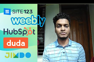 design or redesign site123, jimdo, weebly, hubspot, and duda websites