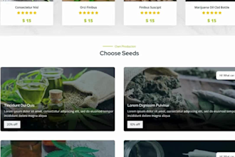 design cbd oil hemp cannabis ecommerce online store website