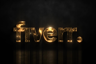 create 3d gold or silver video intro logo animation