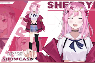 design and  rigs high quality bouncy live2d model for vtuber