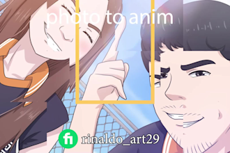 draw commission in anime style cartoon portrait commission