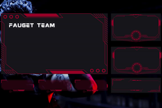 design animated stream overlay, kick, twitch overlay, custom logo, twitch emotes