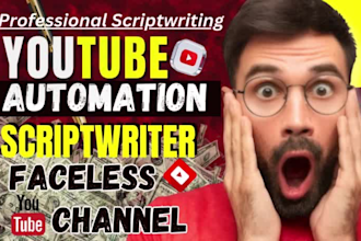 write video script for youtube cashcow channel and faceless video editing