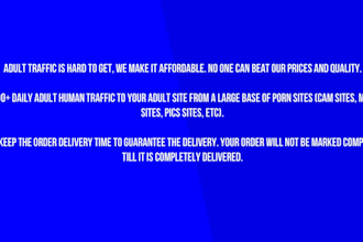 send over 2000 Targeted Adult Visitors to your adult website