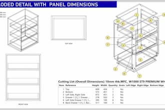 customized furniture design with cnc, cad,polyboard, aspire