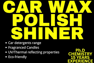 give car wax, car shiner, car shiner, candle formulation