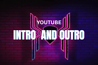 create , design an animated youtube intro outro and logo animation
