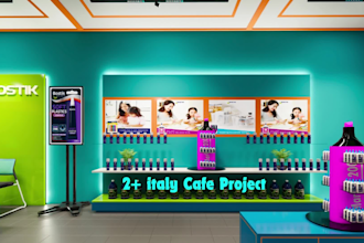 do retail shop bar restaurant cafe interior 3d model 8k renderings