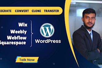 seamlessly migrate wix to wordpress, squarespace to wordpress and more