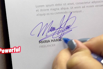 design real signature or autograph