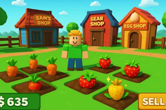script and build your roblox game grow a garden, pet simulator