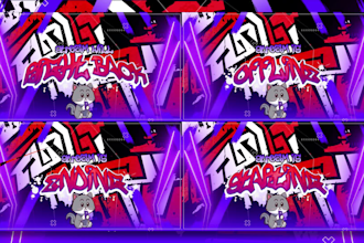 design custom twitch logo and twitch overlays for stream