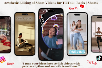 edit short videos reels, tiktok, and shorts for of creators