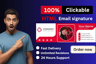 professional clickable HTML email signature for outlook, gmail, and apple mail