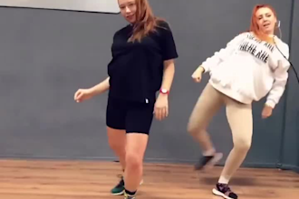 do a viral group dance, tik tok dance, shuffle dance video to your music