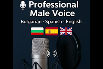 record a professional bulgarian male voice over for ads, videos or narration